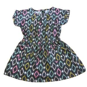 Carters Girls Multicolor Diamond Pattern Dress Size 4T